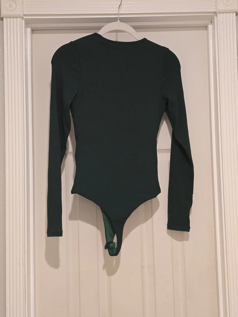 Klassy Network | Deep Emerald V-Neck Long Sleeve Bodysuit / Bramisuit